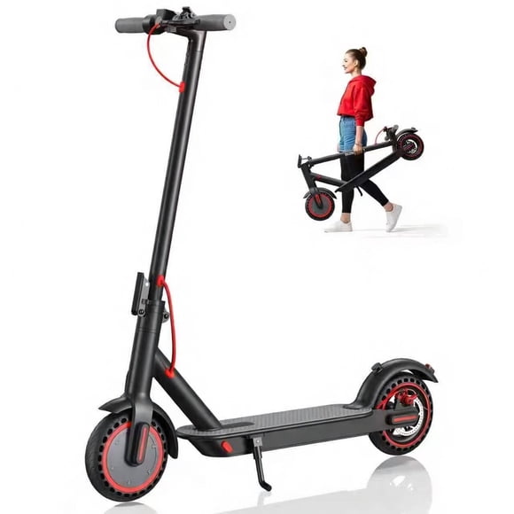 TOYTEXX Electric Scooter for Adults, 350W Foldable Commuter E-Scooter, 8.5-Inch Honeycomb Tires, Dual Braking System, 36V 10.4Ah Battery, Aluminum Frame, Black