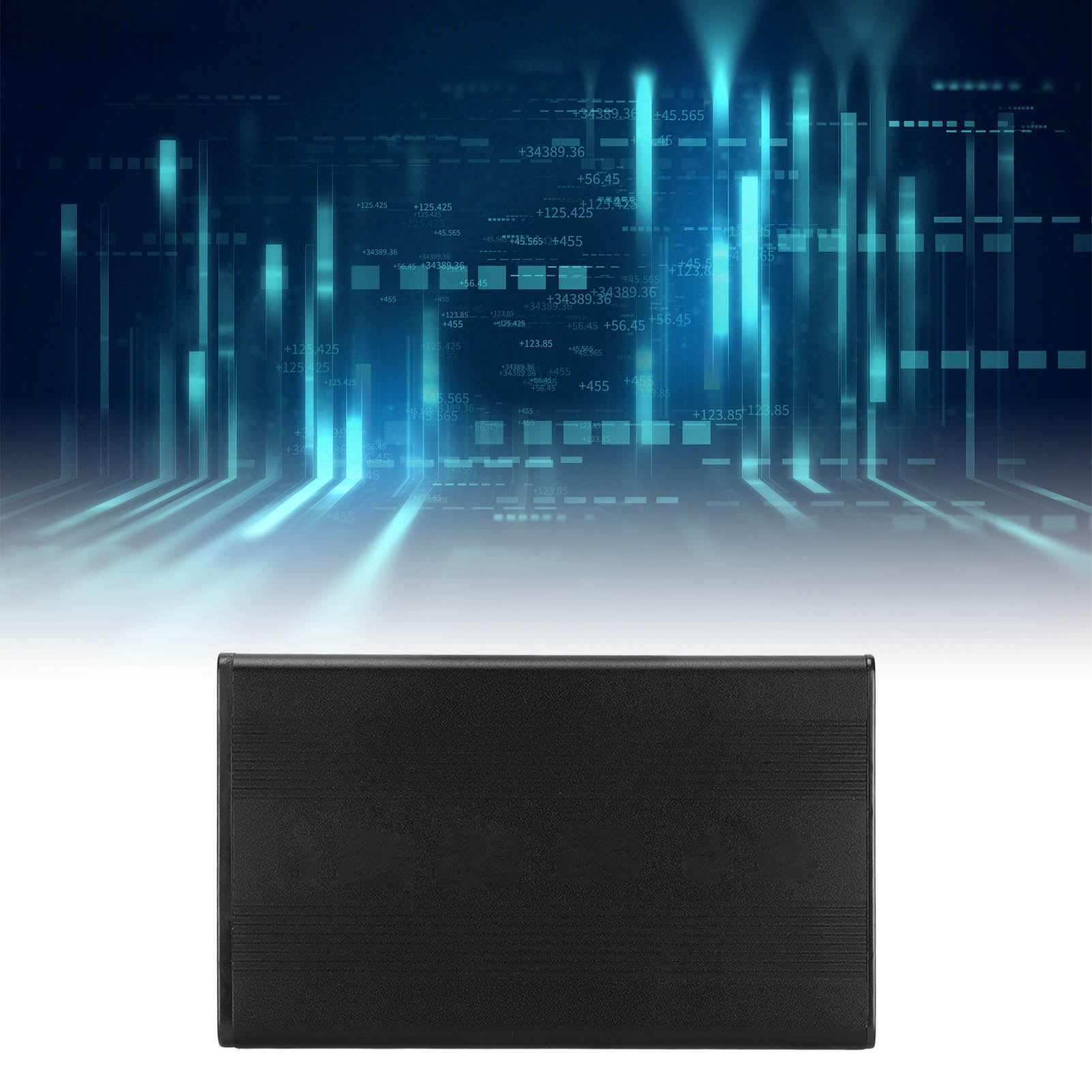HDD Enclosure,  Hard Drive Enclosure 480Mbps Transfer Rate Aluminum Alloy 2TB Capacity Support Hot Swap USB2.0 Transmission  for Vista for  for OS X Black
