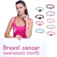 thumbnail image 3 of Cancer Awareness Bracelet Ribbon Charm Jewelry For Women Support Strength Inspirational, 3 of 3
