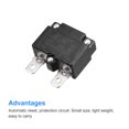 thumbnail image 4 of Unique Bargains Circuit Overload Protector 20A AC125/250V DC32V Automatic Reset Thermal Circuit Breaker 2pcs, 4 of 5