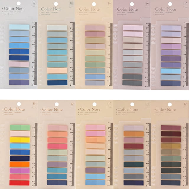 2000 Pcs Onglets Autocollants pour Annoter des Livres Notes Autocollantes Transparentes Onglets de Livre pour Classeurs Marqueurs de Page pour Cahiers Onglets Multicolores Inscriptibles et Repositionnables Drapeaux de Livre Onglets Onglets de Bande Onglets d'Index