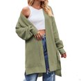 thumbnail image 1 of CEHVOM Femmes Décontracté Tricots Chandail à Manches Longues Manteau Couleur Cardigan pour Femmes Liquidation, 1 of 6