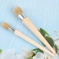 thumbnail image 3 of LOVEVER Chalk Paint Wax Brush Set Long Handle Natural Bristle Round Brushes (2pcs), 3 of 5