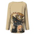 thumbnail image 5 of Costumes d'Halloween pour Femmes 2023 en Liquidation T-Shirt à Col Rond Oversize pour Femmes T T-Shirts à Imprimé d'Halloween T-Shirt à Manches Courtes Blouse Hauts, 5 of 5