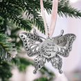 thumbnail image 4 of Christmas Tree Pendant Creative Hollow Carving Butterfly Shape Memorial Exquisite Home Pendant for Car Rearview Mirror, 4 of 9