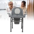thumbnail image 1 of Toilet Chair Seating, Anti Rollover Non Slip Strong Bearing Steel Pipe Structure Bedside Commode Easy Assembly Height Adjustable  for Home for Pregnant Women, 1 of 7