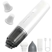 Handheld Vacuum Cordless, Car Vacuum Cleaner Portable with HEPA , 2 Suction Modes, Mini Hand Held Vacuum Rechargeable for Car, Home, Pet Hair, Office, Keyboards(Black)