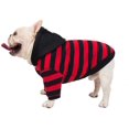 thumbnail image 2 of French Bulldog Dog Winter Sweatshirt Small Dogs Cat Stripes Hoodie Sweater, 2 of 3