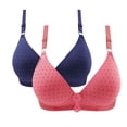 thumbnail image 1 of Timegard 2pc Wireless Bras for Women Breathable Comfort Adjustable Strap High Support Everyday Bralette, 1 of 2