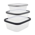 thumbnail image 1 of Mainstays Grey Plastic Food Storage Container Set, 3 Piece, 1 of 7