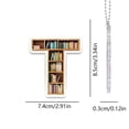 thumbnail image 2 of 26 Letter Acrylic Keychain Pendant for Books, 2 of 3