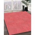thumbnail image 3 of Ahgly Company Tapis d'Aire Intérieur Lavable à la Machine, Carré, Transitionnel, Rouge, 8 Pieds Carré, 3 of 7