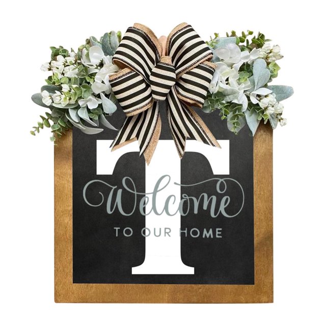 Last Name Front Door Wreath Front Door Porch Decoration for for Home Blessings Spring Parties