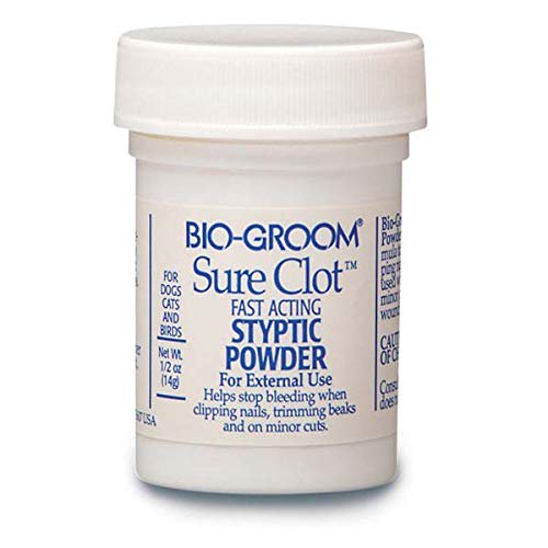MPP Dog Grooming Injury Sure Clot Stop Pet Bleeding Fast Styptic Powder Vet Groomer (.5 oz)