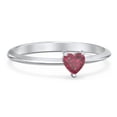 thumbnail image 1 of Bague Pierre de Naissance en Forme de Cœur - Rubis (Juillet), 1 of 6