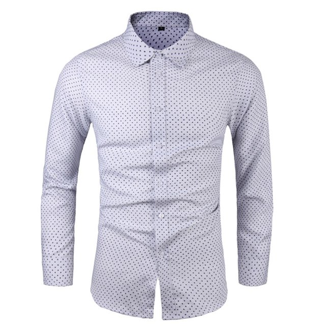 Chemises pour Hommes Chemise Formelle à Imprimé Coloré Manches Longues Col Rabattu Blouse Chemise
