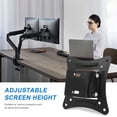 thumbnail image 2 of Support Mural Universel pour Écran LCD LED de 14 à 27 Po, Hauteur Réglable, Moniteur Rétractable Mural pour VESA TV-C12, 1 x Support Mural Universel pour Téléviseur, Noir, 2 of 8
