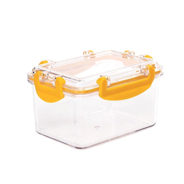 facefd Girls' INS Sealed Storage Transparent Mini Storage Box Salad Snacks Fruit Preservation Box Desktop Storage and Organization