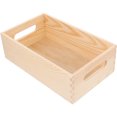 thumbnail image 1 of 1Pack Wooden Crate for Home Organization Khaki Rectangular Minimalist Design 25.00X15.00X7.80Cm, 1 of 9