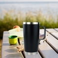thumbnail image 3 of 20oz Insulated Stainless Steel Travel Mug With Handle Double Wall Vacuum Thermal Tumbler For Coffee Drinks, 3 of 6