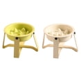 thumbnail image 3 of Decodeary Ceramic Slow Food Bowl For Pets Wear-resistant Heat-resistant Improve Feeding Habits Plate Is Beige, 3 of 6