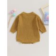 thumbnail image 4 of FOCUSNORM Combinaison Tricotée pour Bébé Fille Broderie Florale Col Rond Manches Longues pour Automne Hiver, 4 of 8