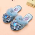 thumbnail image 1 of Girls' Wool Slippers Spring and Autumn New Real Wool Home Wool Slippers Aisha Little Princess Girls' Soft Bottom Cotton Slippers, 1 of 5