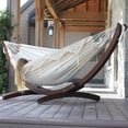 thumbnail image 5 of Vivere Double 2-Person Cotton Hammock with Solid Pine Stand, Natural with Fringe, 5 of 5