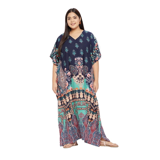Caftans Longs pour Femmes Grande Taille Robe Caftan Robe de Soirée Fête Été Plage Robe d'Été Manches Kimono Longues Robes Décontractées en Ligne