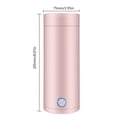 thumbnail image 3 of YOPTOP Generic 400ml Electric Heating Water Cup, Leakproof Portable Water Kettle, Pink,us pink,400ml, 3 of 8