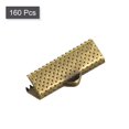 thumbnail image 3 of Unique Bargains 160Pack Ribbon Crimp Clamp Ends 20mm Cord End Clasp for DIY Craft Bronze Tone, 3 of 7