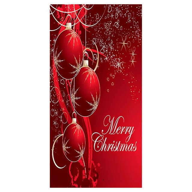 Huanglei Christmas Door Decoration Door Cover Hanging Cloth Holiday Party Layout Scene Background Cloth