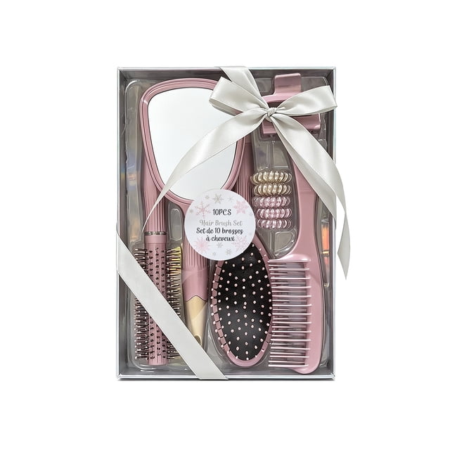 10-Piece Pink Hair Brush Gift Set for Her - Walmart.ca