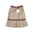 thumbnail image 1 of RED VALENTINO Bow Tie LACE Desert Tan FLORAL Print Bubble HEM SKIRT (38 ), 1 of 2