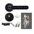thumbnail image 1 of Serrure de Porte, Serrure Biométrique Intelligente à Empreinte Digitale avec Télécommande Compatible Bluetooth et Application Tuya pour Porte Intérieure en Bois et Métal, Facile à Installer, 1 of 7