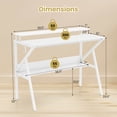 thumbnail image 3 of Costway Home Office Desk with Monitor Stand, Open Shelf & Metal Frame, Earphone Hook White, 3 of 10