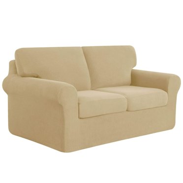 Ensembles de Housses de Sofa 2024 7 Pcs Housse Extensible pour Canapé Housses de Coussins de Dossier (Sofa Bordeaux)