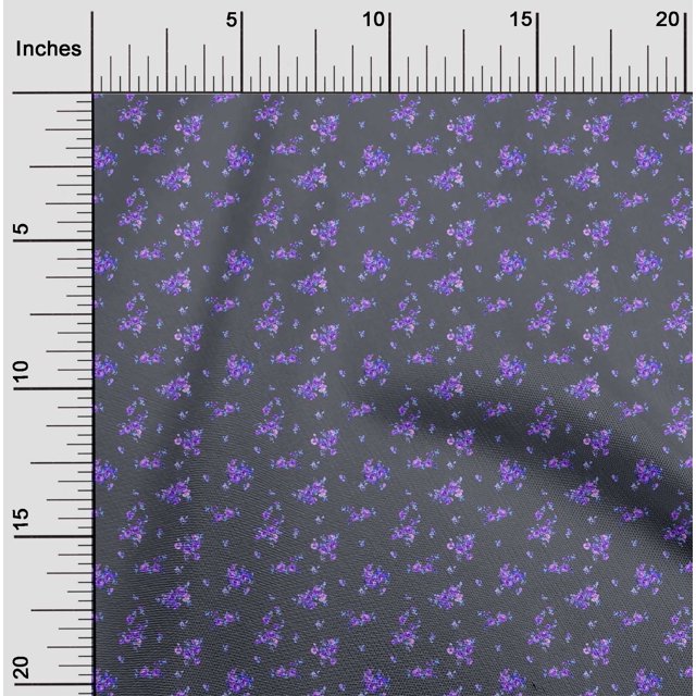 oneOone Cotton Flex Fabric Leaves & Flower Floral Decor Fabric Printed BTY 40 Inch Wide