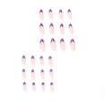 thumbnail image 2 of Fofosbeauty 24pcs Almond Press on Nails Tips, Medium Length Full Cover Fake Nails, Purple French Sparkle, 2 of 8