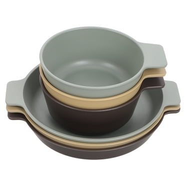 1 Set Plastic Dinnerware Set Dinner Plates Dessert Plate Cereal Bowls Unbreakable Plastic Outdoor Camping Dishes For Kitchen