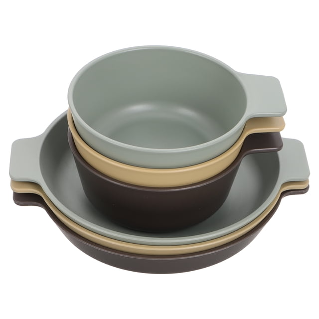 1 Set Plastic Dinnerware Set Dinner Plates Dessert Plate Cereal Bowls Unbreakable Plastic Outdoor Camping Dishes For Kitchen