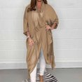 thumbnail image 2 of Birdeem Cardigan Manteau Long Ample Respirant en Mousseline Uni pour Femmes, 2 of 4