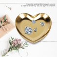 thumbnail image 3 of Colorful Stainless Steel Small Decorative Tray, Heart Shaped Plate Tea Tray Jewelry Dish Cosmetics Organizer Bathroom Clutter Serving Platter Small Storage Tray Fruit Tray[Gold], 3 of 9