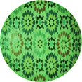 thumbnail image 1 of Ahgly Company Tapis de Zone Ronds d'Intérieur Lavables à la Machine, Style Transitionnel, Verts, 7 Pieds Rond, 1 of 7