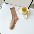 thumbnail image 2 of XIAQUJ Womens Socks Solid Color Socks Colorful Lightweight Cotton Pile Socks Socks Socks Coffee One Size, 2 of 3