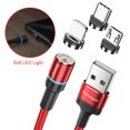 thumbnail image 2 of kurtrusly Essager Téléphone Câble de Charge 360 Degrés Rotation Cordon de Charge Tressé Couche Extérieure, Rouge, 2M, Micro, 2 of 6