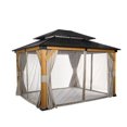 thumbnail image 2 of Hometrends  11 ft. x 13 ft. Hardtop Cedar Gazebo, 2 of 8