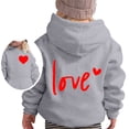 thumbnail image 1 of FAOWME Sweat à Capuche à Manches Longues pour Enfants Imprimé Lettres Léger Gris 8-9 Ans, 1 of 6