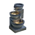 thumbnail image 2 of Bol Cascade de 24 Pouces H Eau Fountain Outdoor Gris à Plusieurs Niveaux avec DEL, 2 of 4