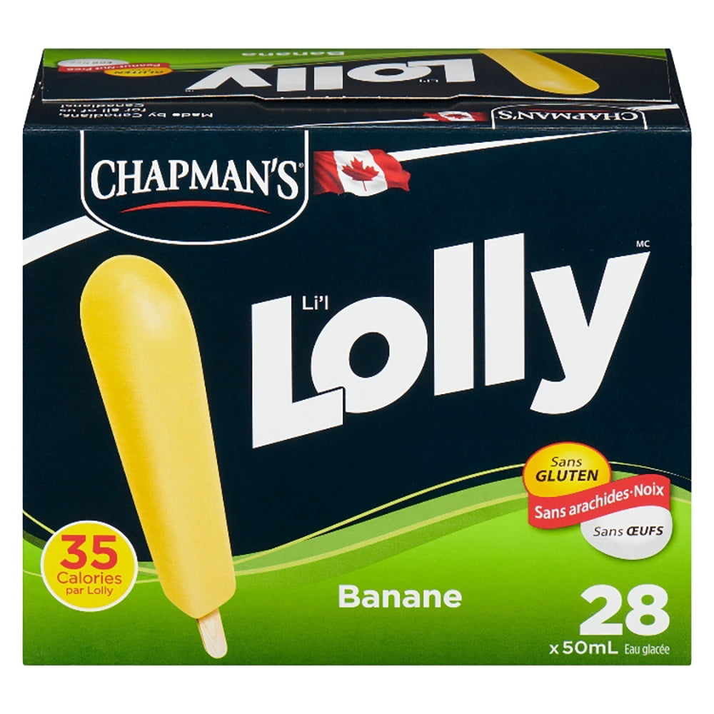 Chapman's Low Calorie Banana Li'l Lolly in a Box, 28 x 50mL